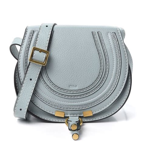 chloe marcie mini washed blue|CHLOE Calfskin Mini Marcie Round Crossbody Bag Faded Blue .